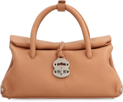 Zanellato Elegant Leather Tote Handbag With Embellishments In Brown