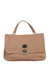 Zanellato Postina Twist-lock Medium Tote Bag In Brown Cantucci