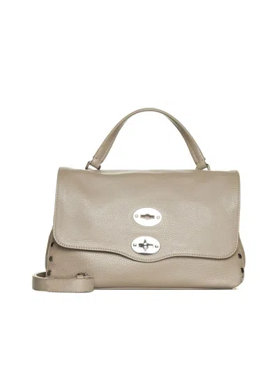 Zanellato Stud-detail Leather Tote Bag In Grey Creta