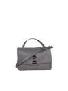 Zanellato Flap Shoulder Bag In Gray