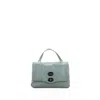 Zanellato Postina Daily Giorno Small In Leather With Shoulder Strap In Green