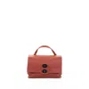 Zanellato Postina Saeta S Leather Handbag With Shoulder Strap In Orange
