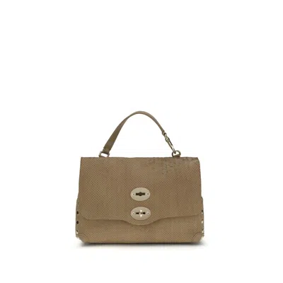 Zanellato Beige Calf Leather Bos Taurus Handbag In Brown