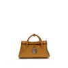 Zanellato Beige Calf Leather Bos Taurus Shoulder Bag In Brown