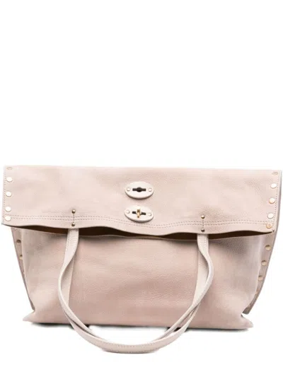 Zanellato Beige Foldover Tote In Sand