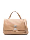 Zanellato Postina Daily Medium Leather Handbag In Beige