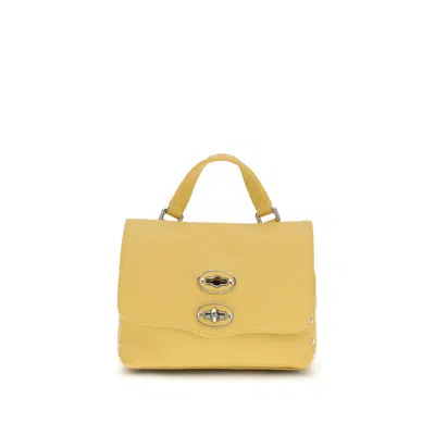 Zanellato Bicolor Calf Leather Bos Taurus Handbag In Yellow