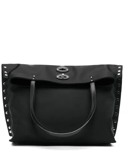 Zanellato Black Aspasso Medium Tote