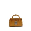 Zanellato Dotta Small Tote Bag In Grained Texture Leather In Orange