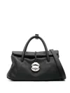 Zanellato Structured Leather Handbag With Dual Handles In Black