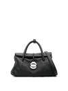 Zanellato Structured Leather Handbag With Dual Handles In Black