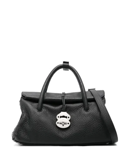 ZANELLATO BLACK DOTTA SMALL SATCHEL