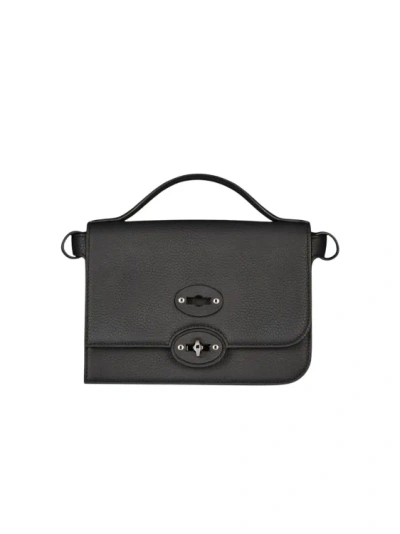 Zanellato Ella Knot Shoulder Bag In Black