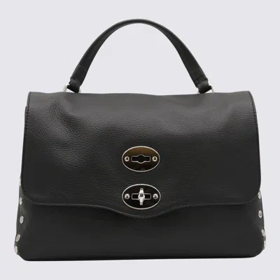 Zanellato Black Leather Postina Baby Top Handle Bag