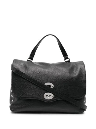 ZANELLATO BLACK POSTINA MEDIUM SATCHEL BAG