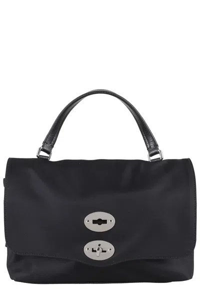 Zanellato Black Postina Rimboccata Tokyo S Swivel Buckle Nylon Shoulder Bag