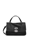 Zanellato Navy Blue Baby Postina Satchel In Black