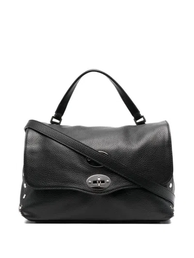Zanellato Black Postina Small Daily Leather Handbag