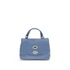 Zanellato Blue Calf Leather Bos Taurus Shoulder Bag
