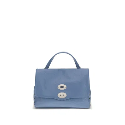 Zanellato Blue Calf Leather Bos Taurus Shoulder Bag
