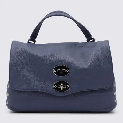 Zanellato Blue Leather Postina Baby Top Handle Bag