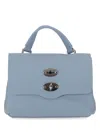 Zanellato Postina Centauro Small Leather Handbag In Blue