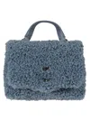 Zanellato Postina Shearling Top-handle Tote Bag In Blue