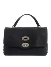 Zanellato 068010-0050000-z0520 Dark Navy Postina Daily Giorno Baby Leather Handbag In Black