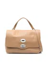 Zanellato Postina Daily Medium Leather Handbag In Brown