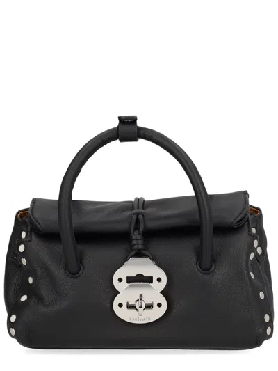 Zanellato Small Shoulder Bag Detachable Strap In Black