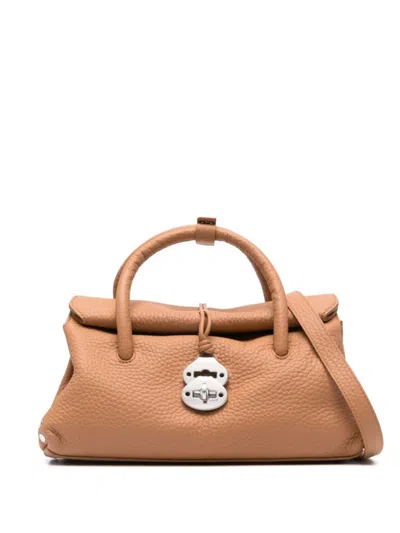 ZANELLATO BROWN ALMA CENTAURO TOTE BAG