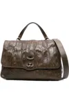 Zanellato Dotta Centauro Small Tote Bag In Leather In Brown