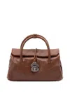 Zanellato Small Dotta In Hammered Leather Bags In Brown