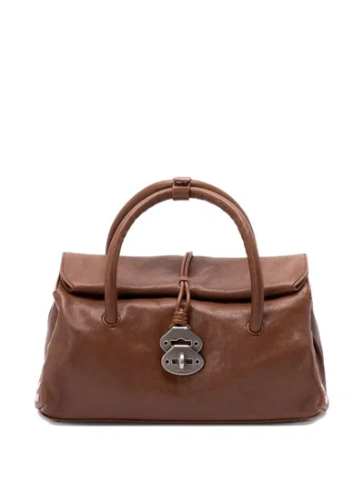 ZANELLATO BROWN DOTTA SATCHEL