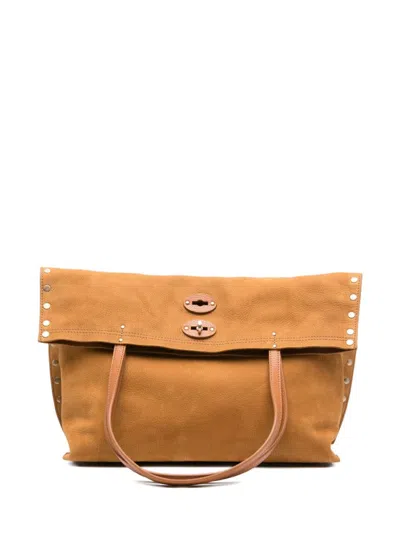 Zanellato Brown Foldover Tote