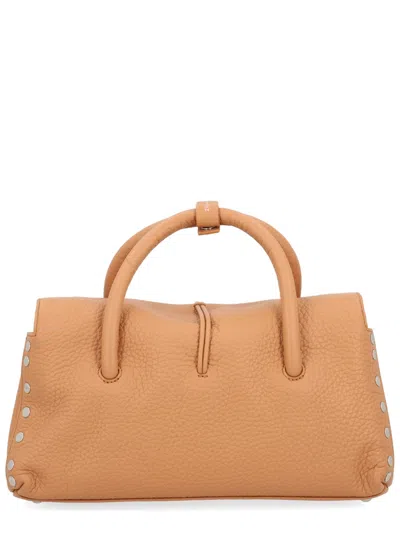 Zanellato Brown Leather Shoulder Bag In Neutral