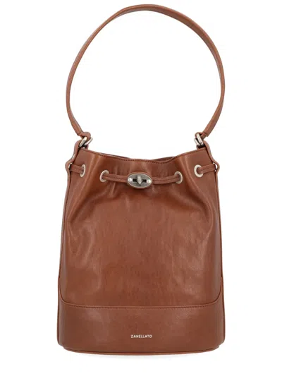 Zanellato Brown Leather Shoulder Bag