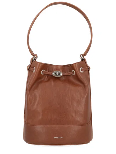 Zanellato Brown Monda Small Bucket Bag