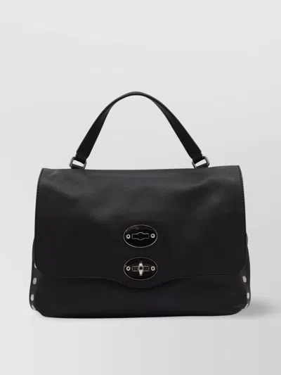 Zanellato Buckle And Metal Studs Shoulder Bag