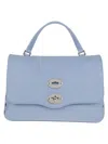Zanellato Calf Leather Handbag With Removable Straps In Blue