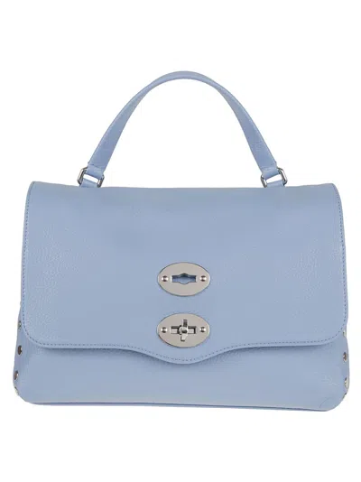 Zanellato Calf Leather Handbag With Removable Straps In Blue