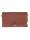 Zanellato Canaletto Brown Hammered Leather Clutch With Twist Lock Closure In Brown