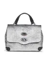 Zanellato Capsule Silver Postina Baby Handbag In Gray