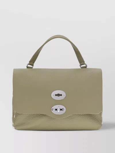 Zanellato Centauro Leather Shoulder Bag In Green