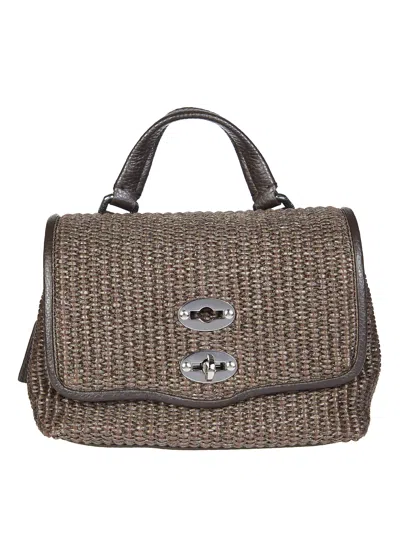 Zanellato Mini Postina Vimini Woven Tote Bag In Brown