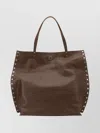 Zanellato Chic Shoulder Bags With Studded Top Handles In Brown
