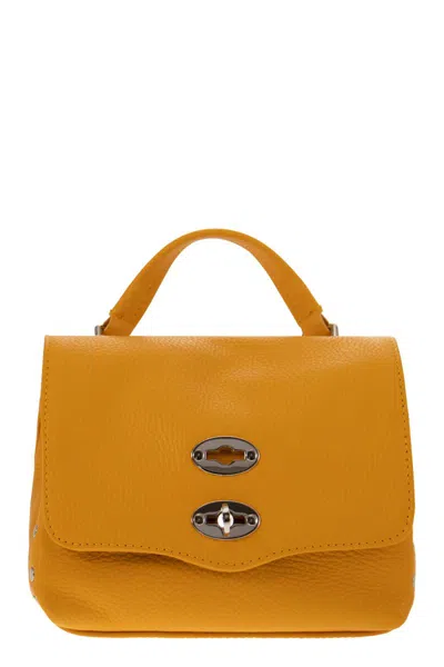 Zanellato Black Calfskin Handbag For Women In Yellow