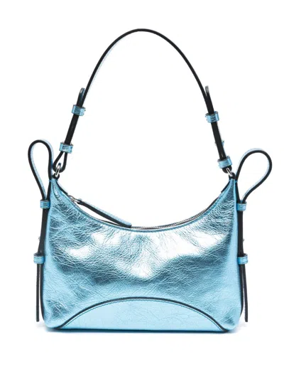 Zanellato Clear Blue Crinkled Leather Handbag