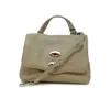 Zanellato Creta Postina Daily Giorno Baby Leather Handbag In Gray