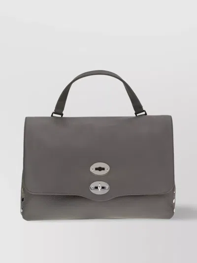 Zanellato Daily Leather Shoulder Bag In Gray